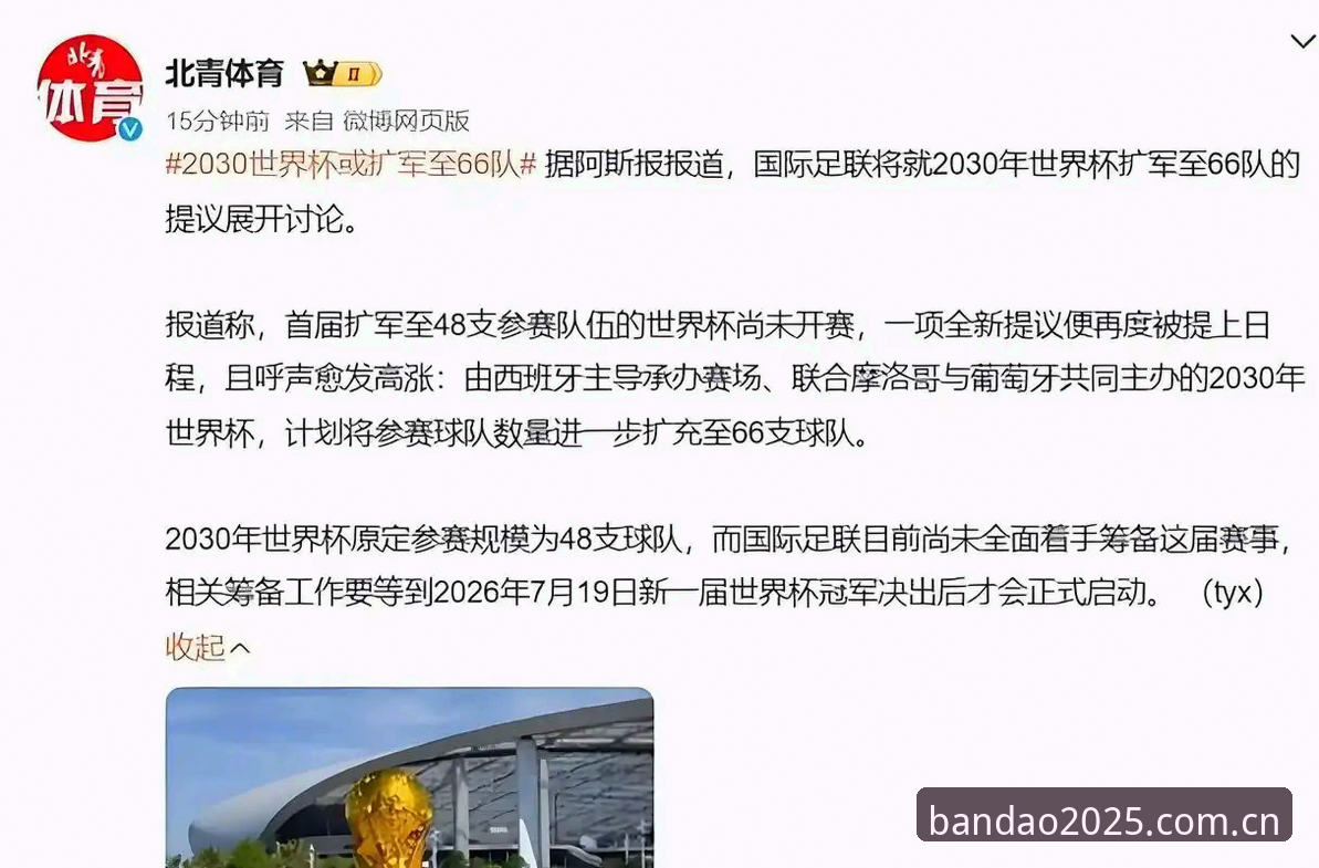 半岛官网入口苹果推荐 世界杯扩军至66队的5大影响与中国队的3重机遇
